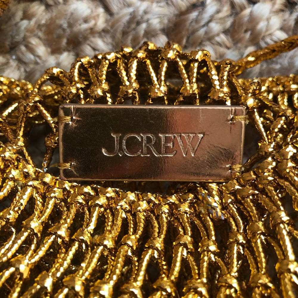 New w Tag: J Crew small Cadiz handknotted shoulder bag in metallic - Picture 3 of 10